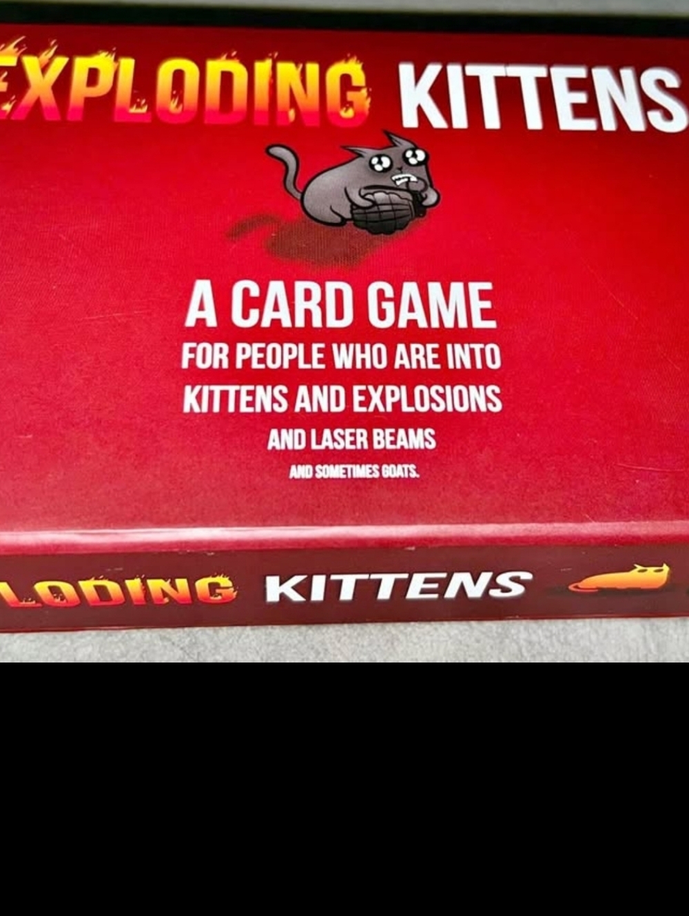 Kids Card Game Exploding Kittens Played Witg Once